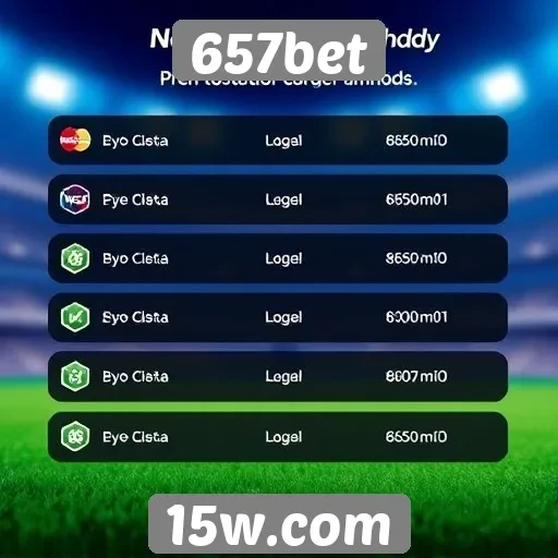 Métodos de pagamento aceitos no 657bet